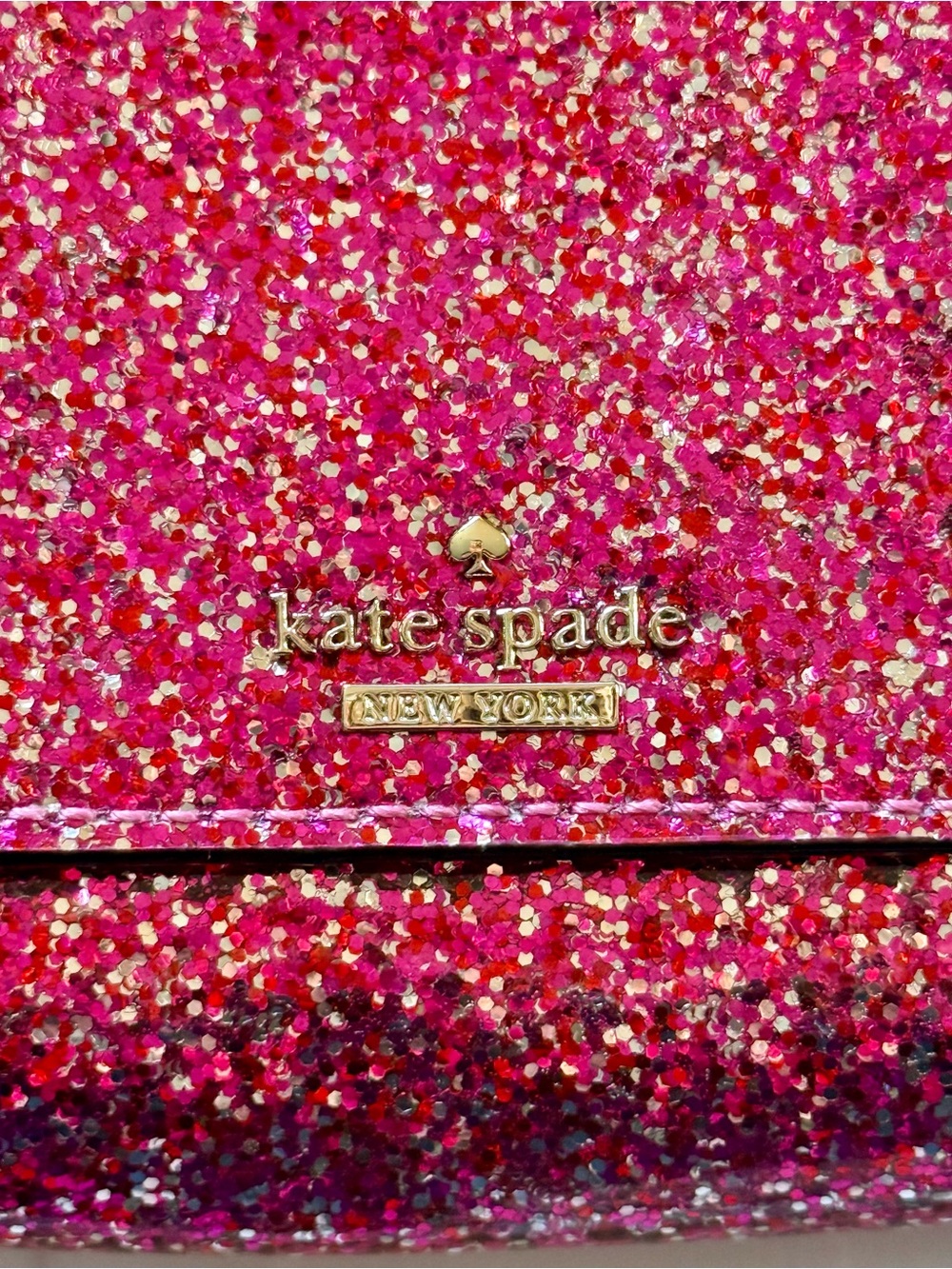 Kate Spade 🌟RARE🌟 Glitter Bug Small Fuchsia Hot Pink Crossbody Clutch EUC